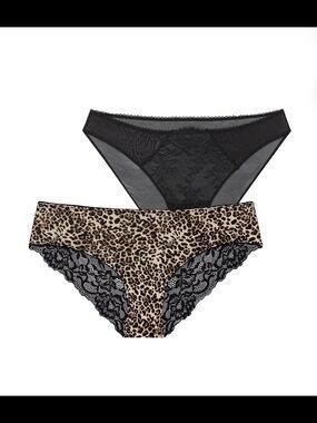 Adored by Adore Me NEW 2-Pack Kayla & Cara Lace Bikini Panties Plus Size 3X
